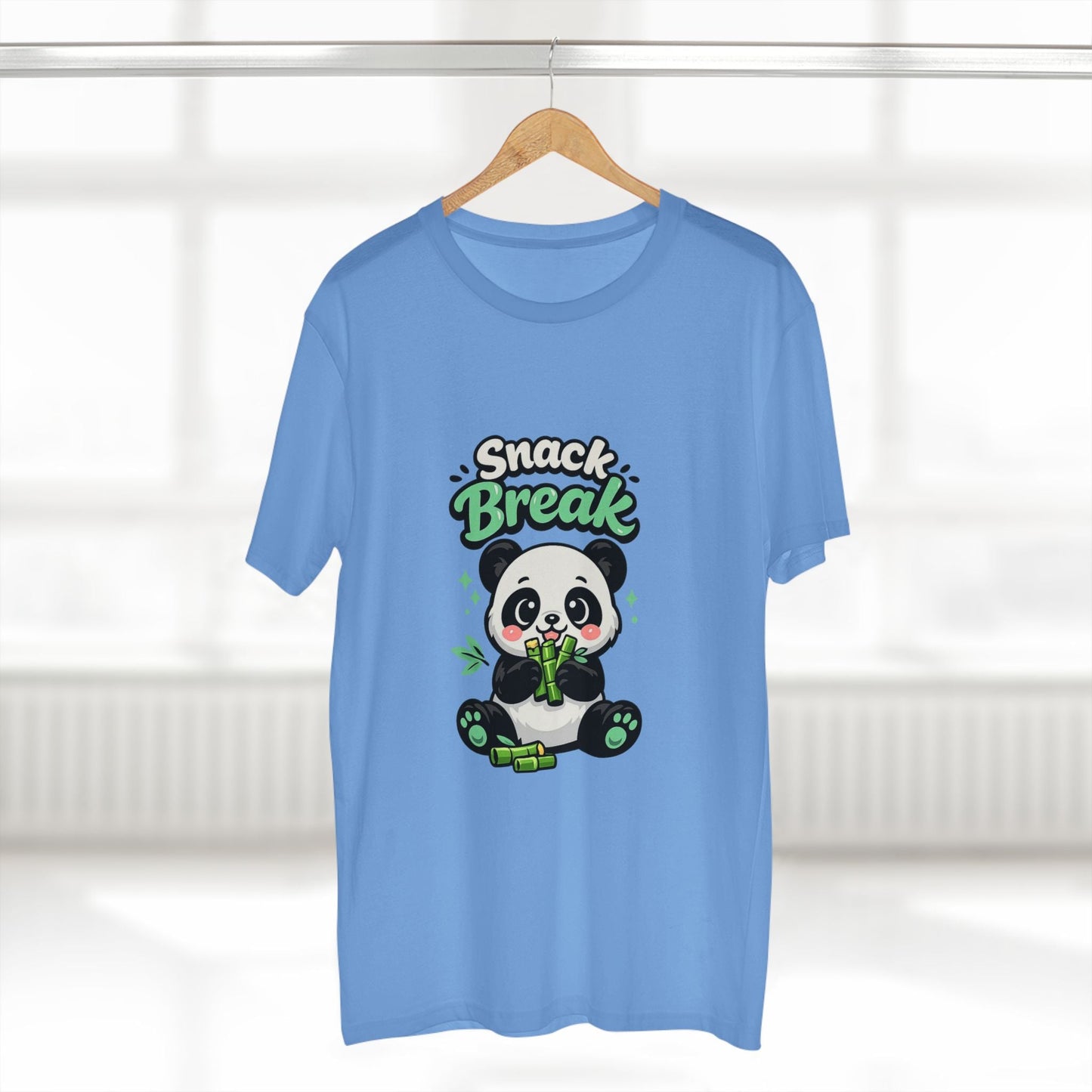 Snack Break Panda T-Shirt — Cute Panda Eating Bamboo Graphic Tee Printify