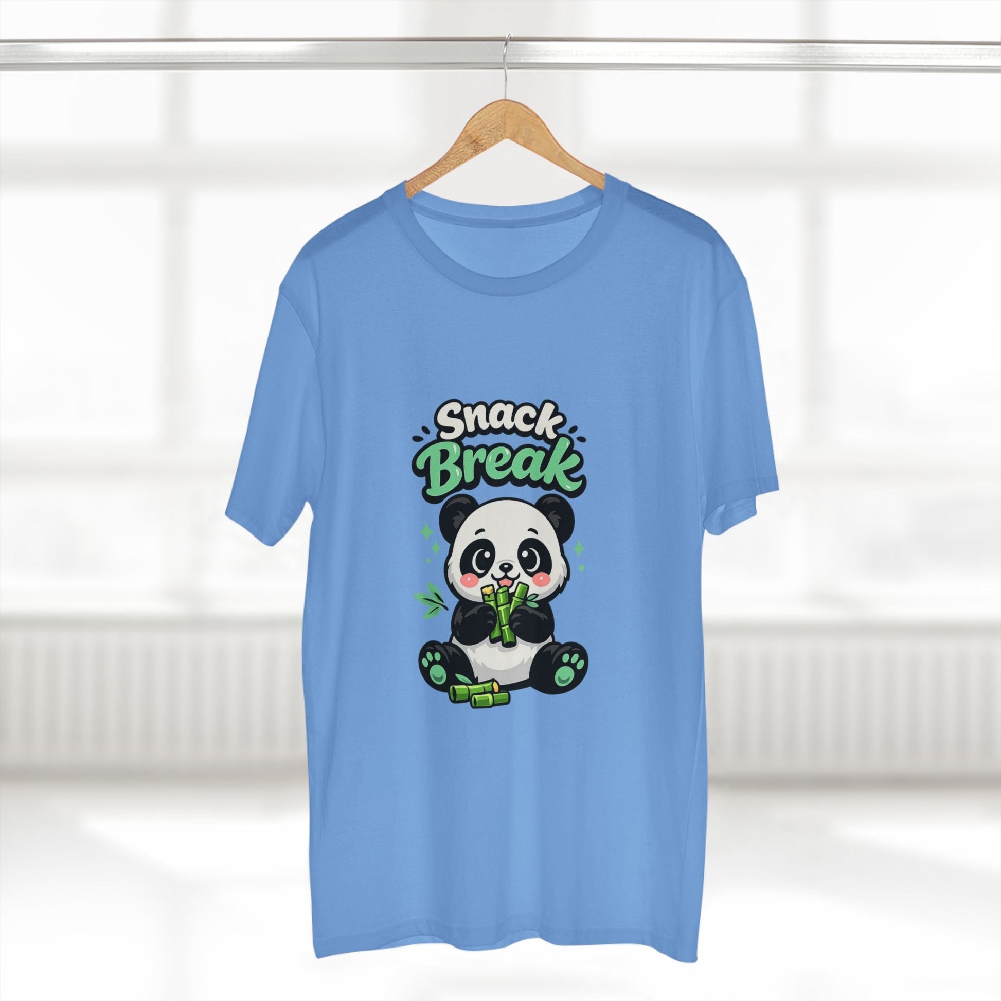 Snack Break Panda T-Shirt — Cute Panda Eating Bamboo Graphic Tee Printify