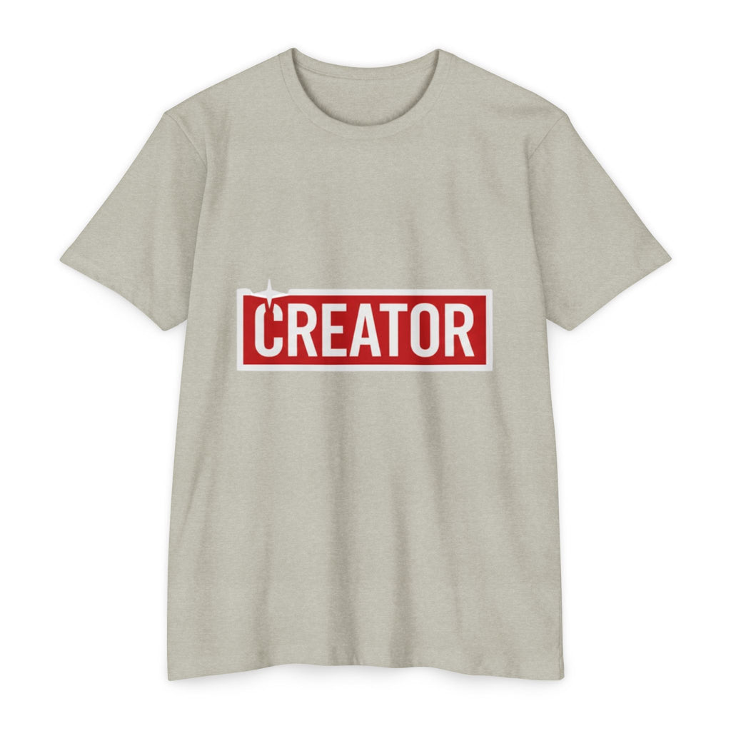 Creator Graphic T-Shirt — Bold Red Box Logo Tee for Content Creators