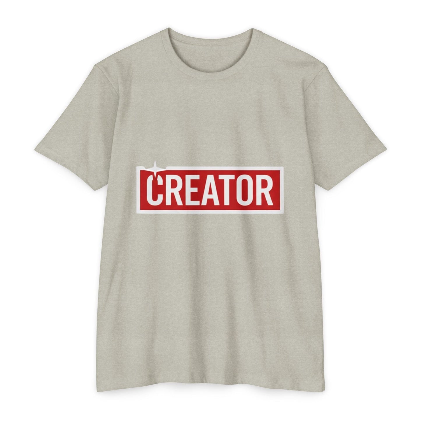 Creator Graphic T-Shirt for Men – Bold Red Box Logo Tee for Content Creators Printify