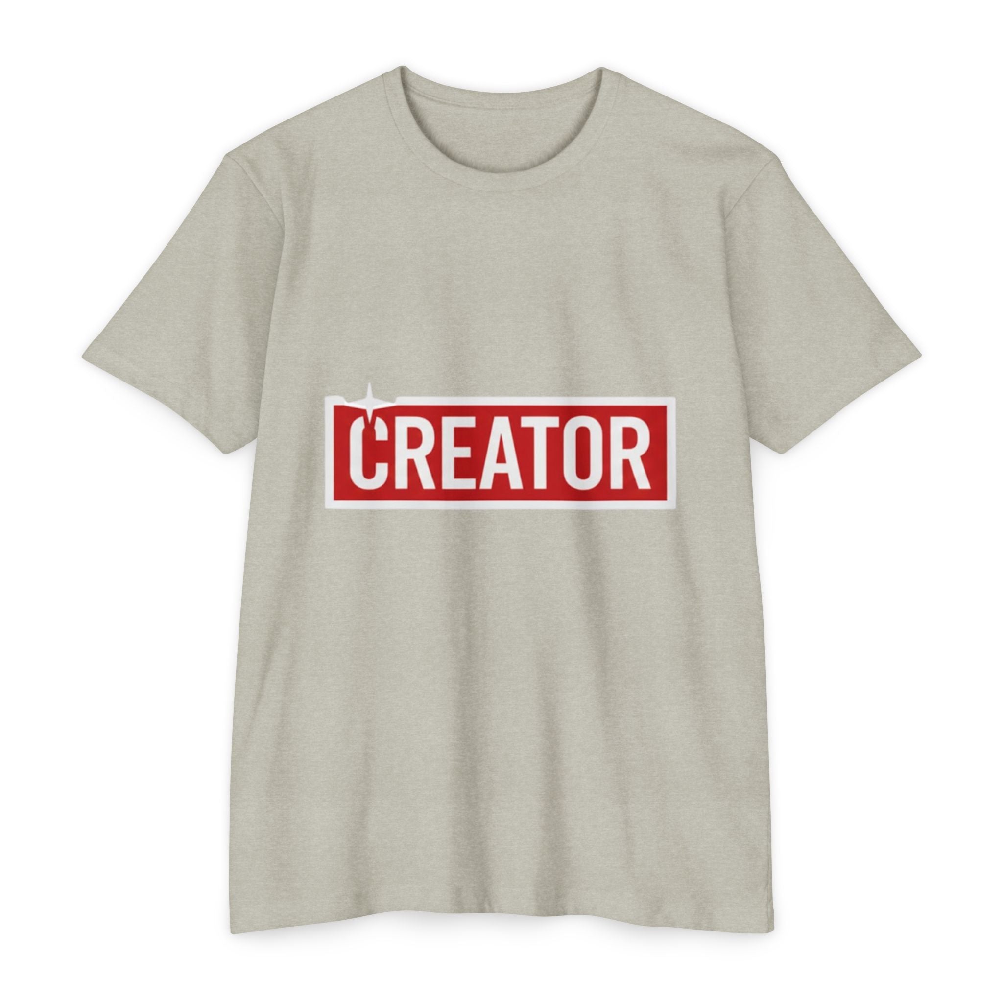 Creator Graphic T-Shirt — Bold Red Box Logo Tee for Content Creators