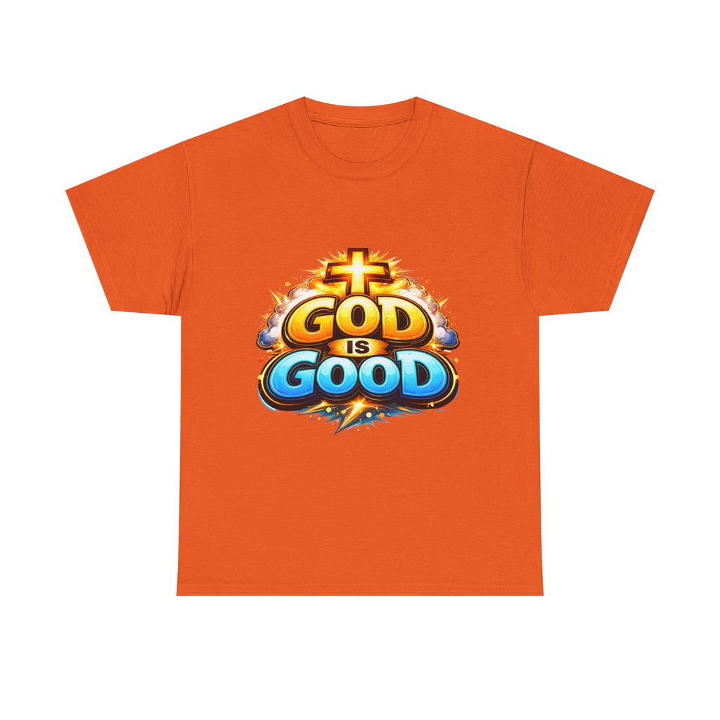 God Is Good T-Shirt — Christian Faith Tee with Cross Graphic