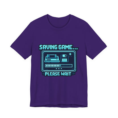 Saving Game Please Wait T-Shirt — Retro Gaming Console Tee