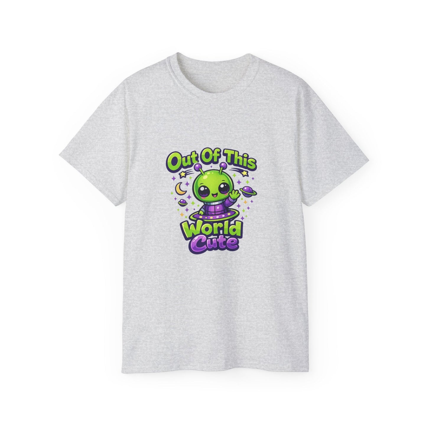 Out of This World Cute Alien Graphic T-Shirt Printify