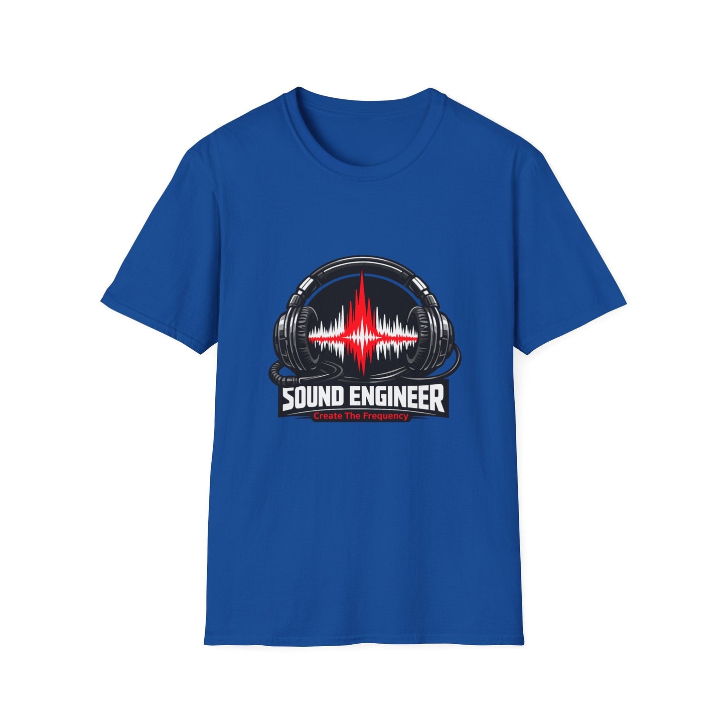 Sound Engineer T-Shirt — Headphones & Waveform Audio Tech Tee Printify
