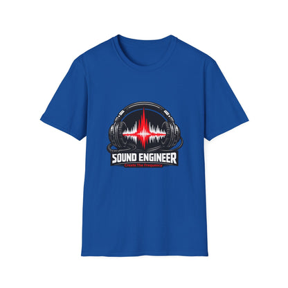 Sound Engineer T-Shirt — Headphones & Waveform Audio Tech Tee Printify