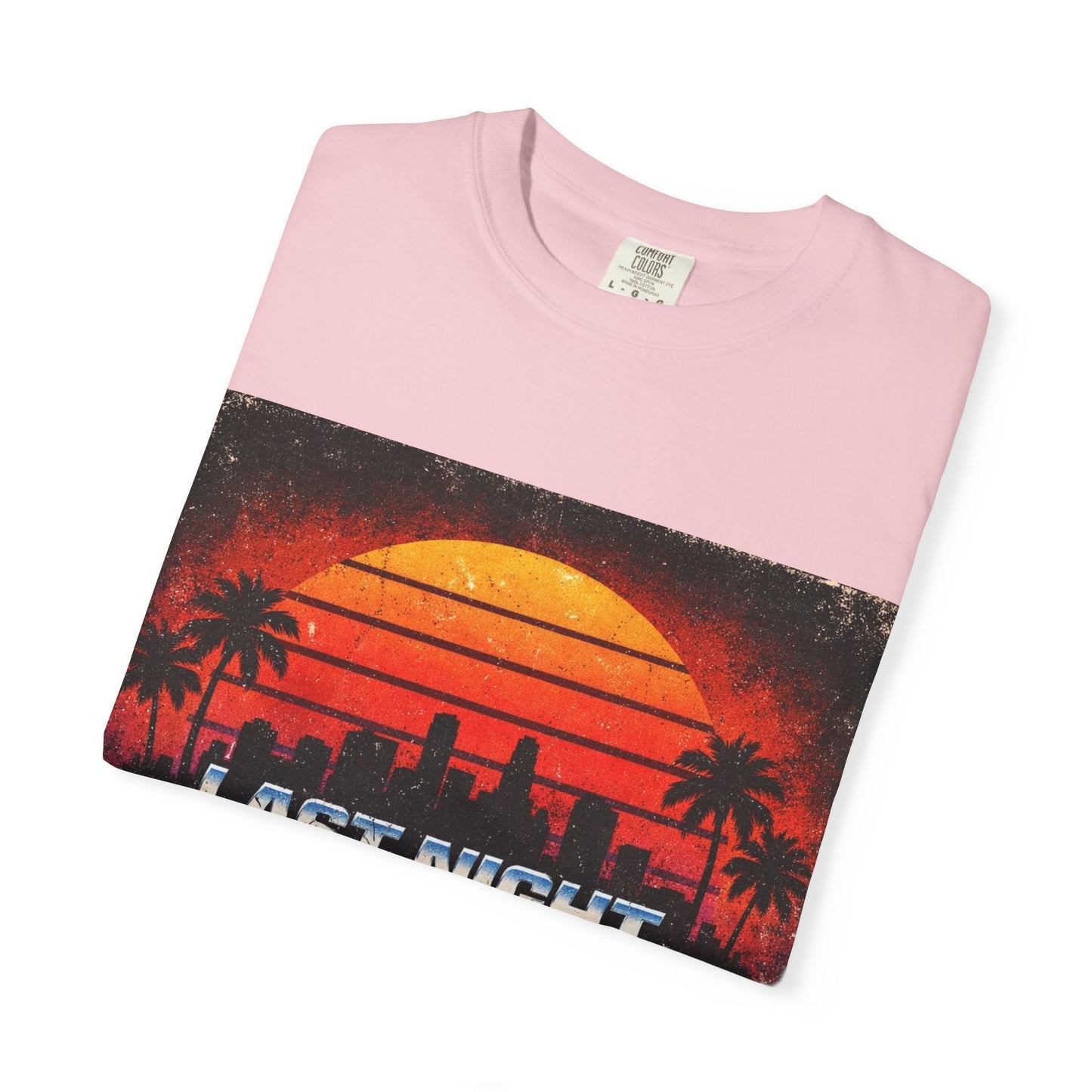 Last Night City T-Shirt — Retro Sunset Miami Vaporwave Tee Printify