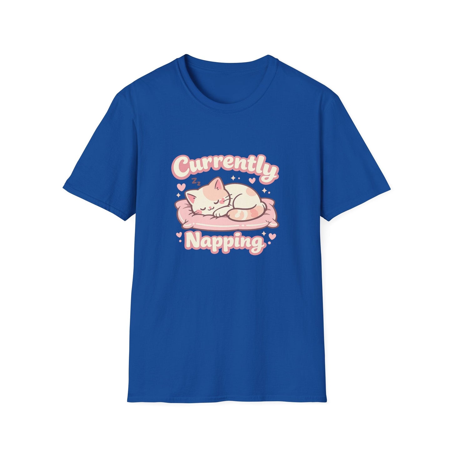 Cat Napping T-Shirt — Cute Sleeping Cat Tee for Cat Lovers Printify