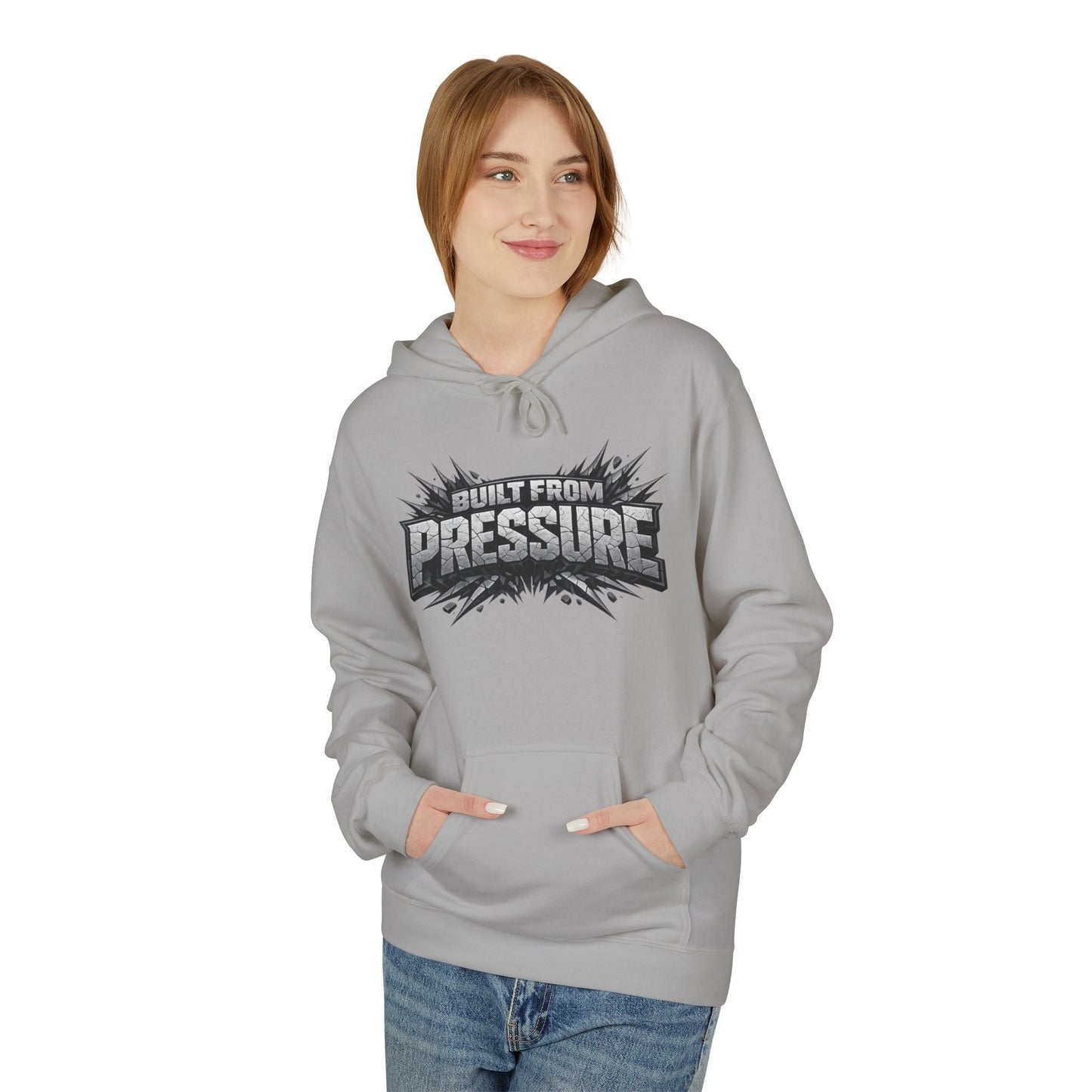 Build From Pressure Hoodie — Motivational Graphic Pullover Printify