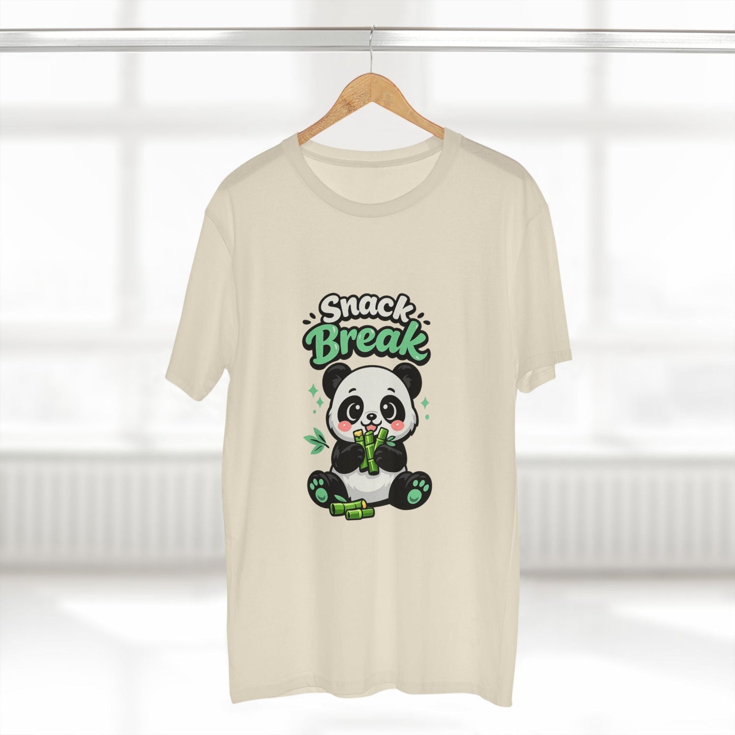 Snack Break Panda T-Shirt — Cute Panda Eating Bamboo Graphic Tee Printify