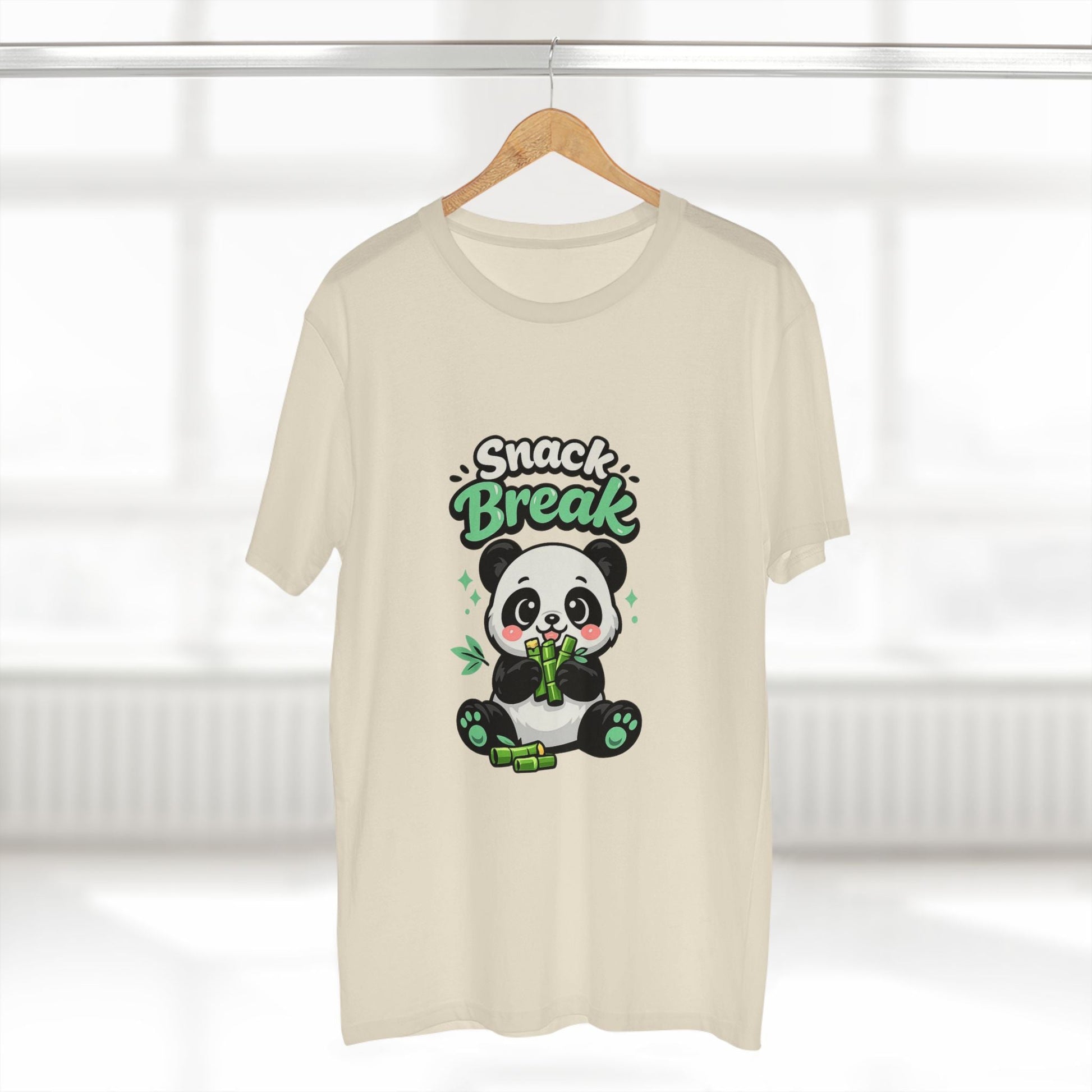 Snack Break Panda T-Shirt — Cute Panda Eating Bamboo Graphic Tee Printify