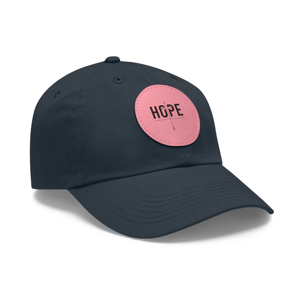 Dad Hat — Round Leather Patch 'HOPE' Cap