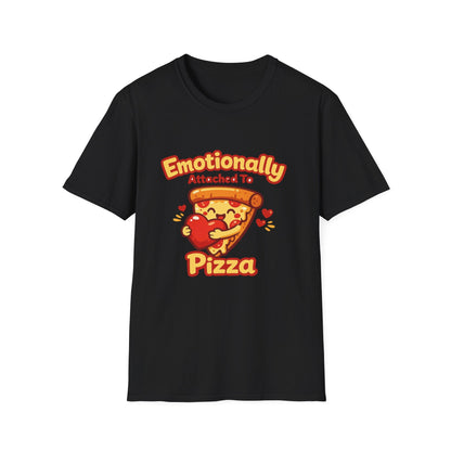Pizza Lover T‑Shirt — "Emotionally Attached to Pizza" Cute Graphic Tee Printify