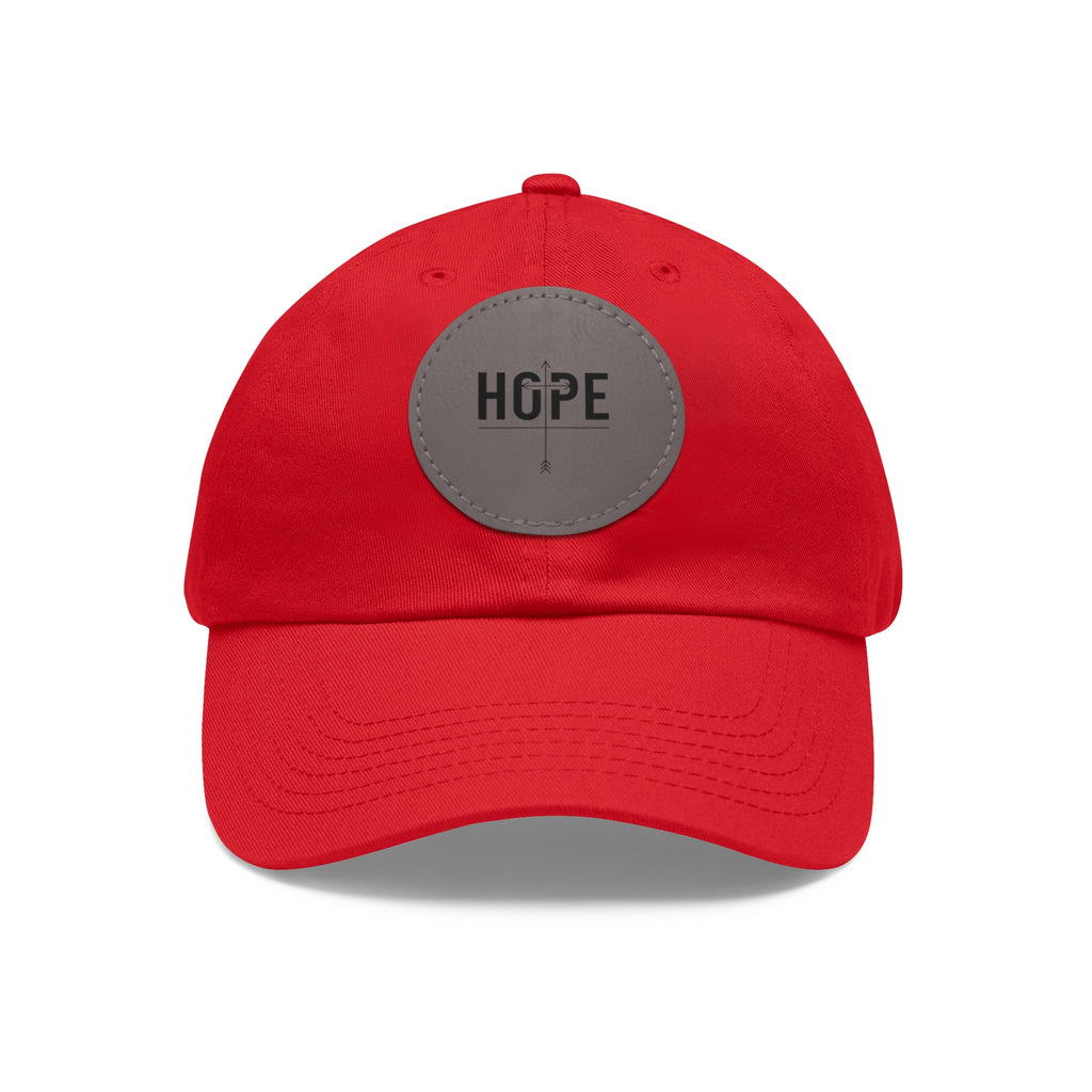 Dad Hat — Round Leather Patch 'HOPE' Cap