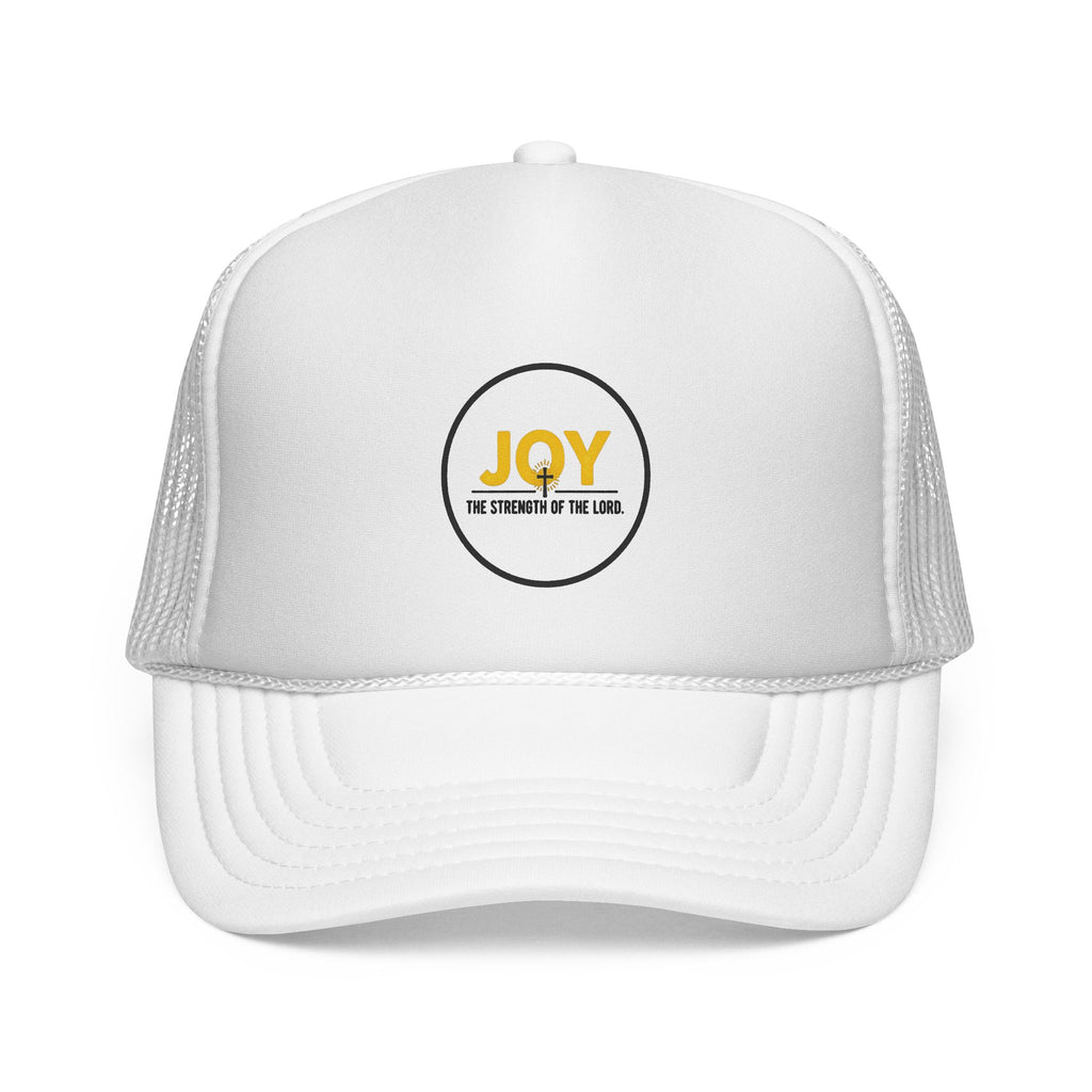 Joy Circle Trucker Cap — 'Joy, One Strength of the Soul' Retro Mesh Hat