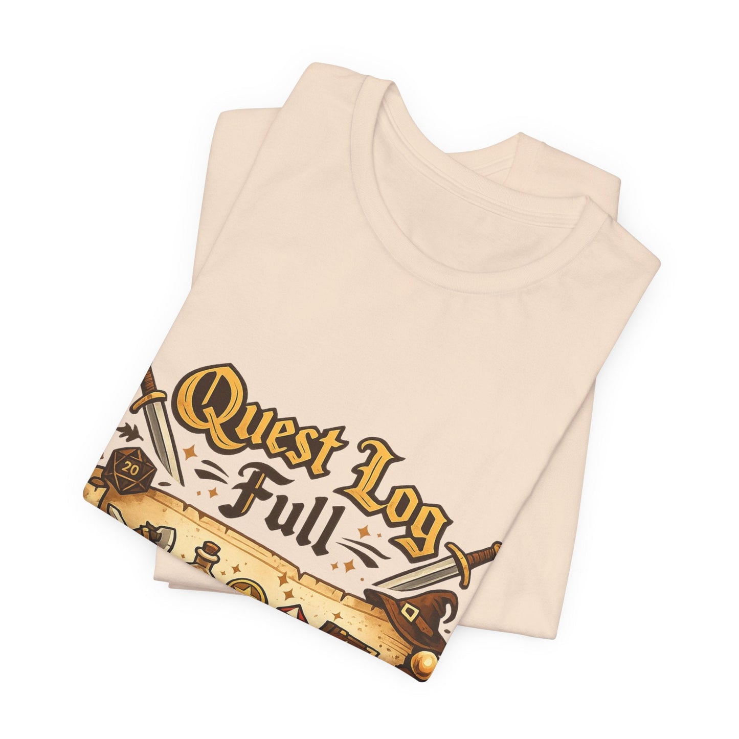 Quest Log Full T-Shirt — Gamer RPG Adventure Tee Printify