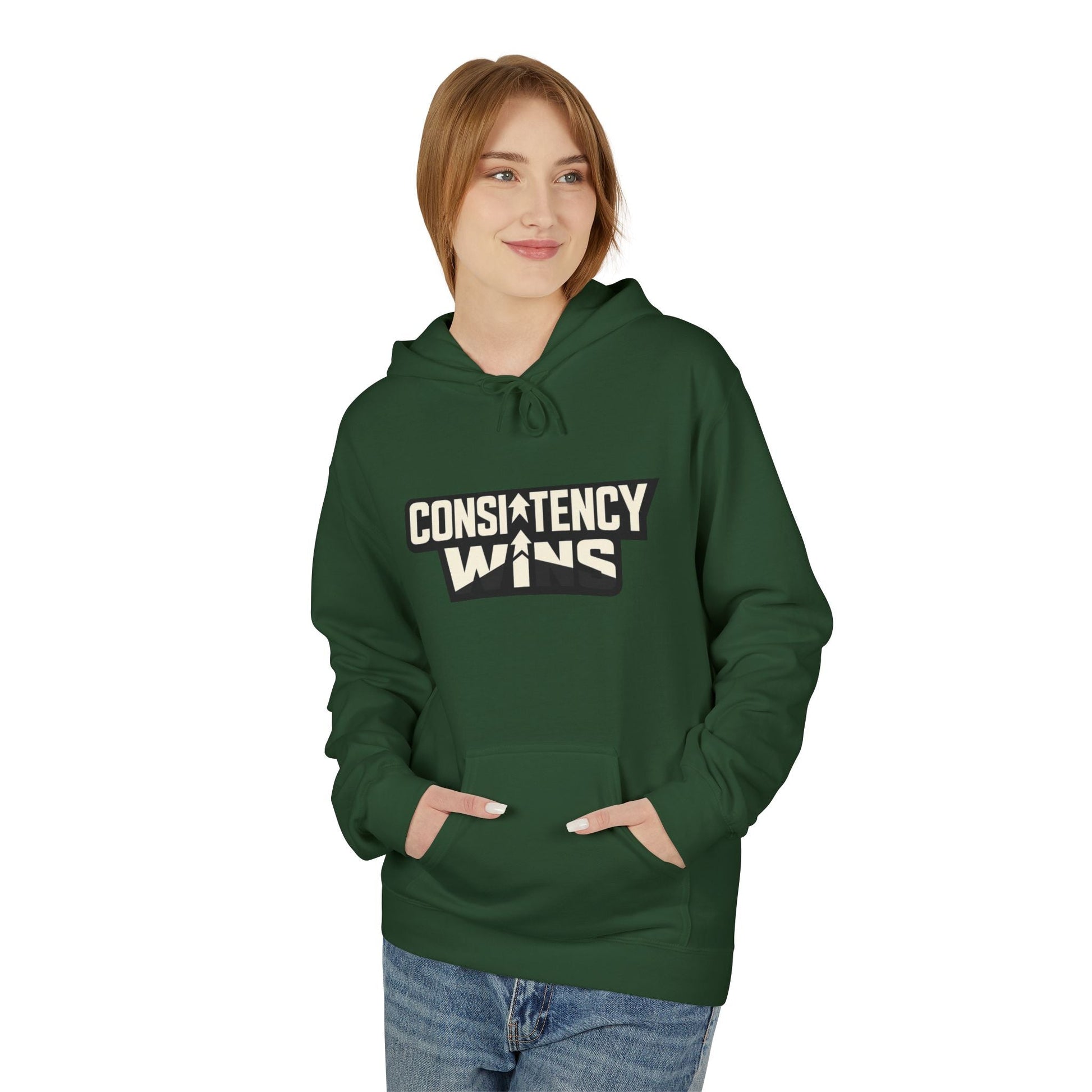 Consistency Wins Hoodie — Motivational Graphic Pullover Printify