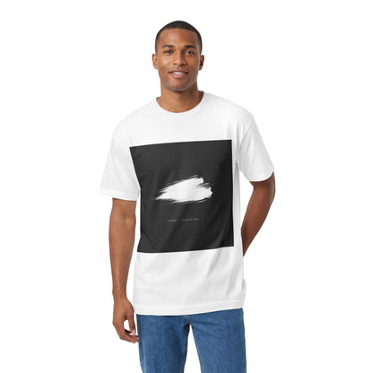 Abstract Brushstroke Tee — Minimal Black Square Design Printify