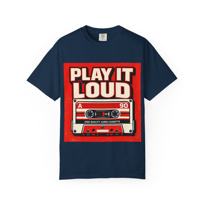 Play It Loud Retro Cassette T-Shirt Printify