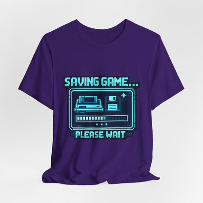 Saving Game Please Wait T-Shirt — Retro Gaming Console Tee