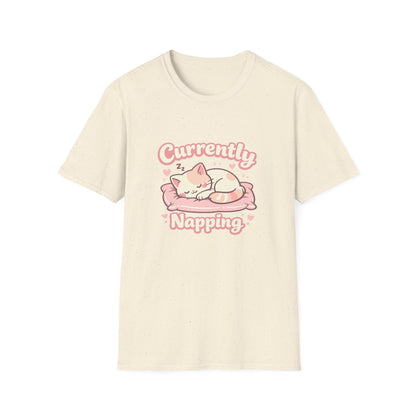 Cat Napping T-Shirt — Cute Sleeping Cat Tee for Cat Lovers Printify