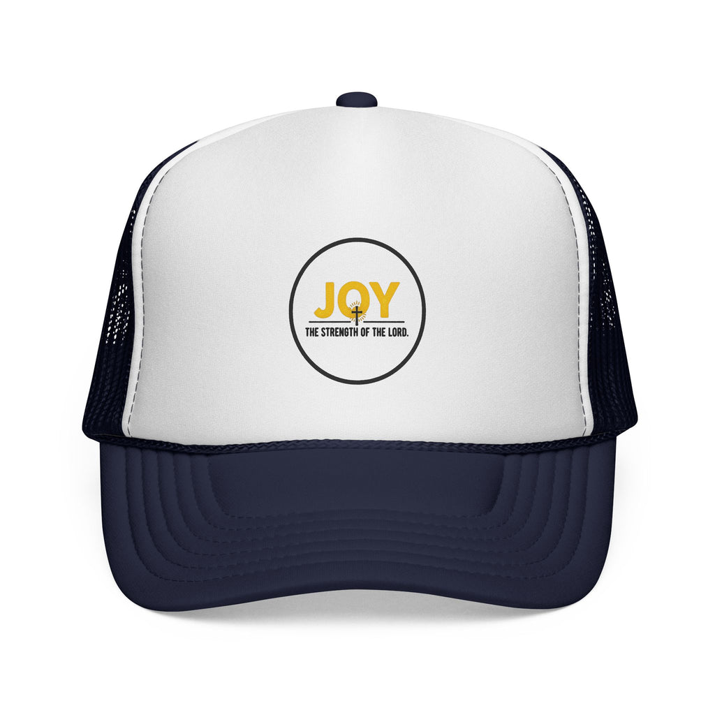 Joy Circle Trucker Cap — 'Joy, One Strength of the Soul' Retro Mesh Hat