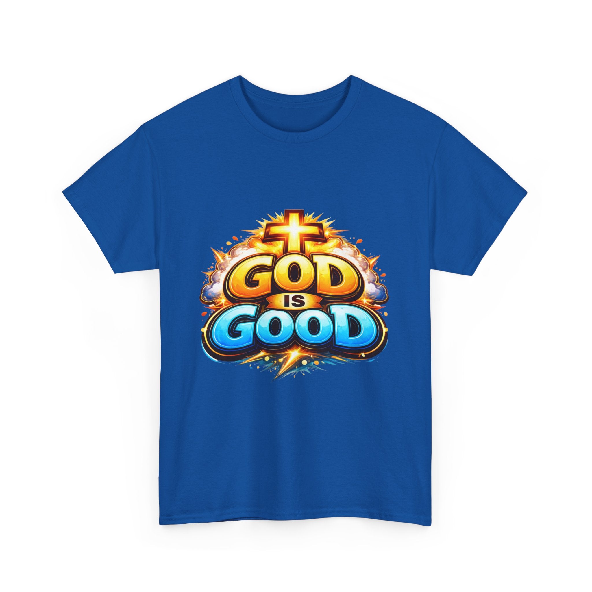 God Is Good T-Shirt — Christian Faith Tee with Cross Graphic