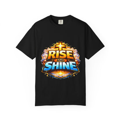 Rise and Shine Christian T-Shirt for Men – Inspirational Graphic Tee Printify