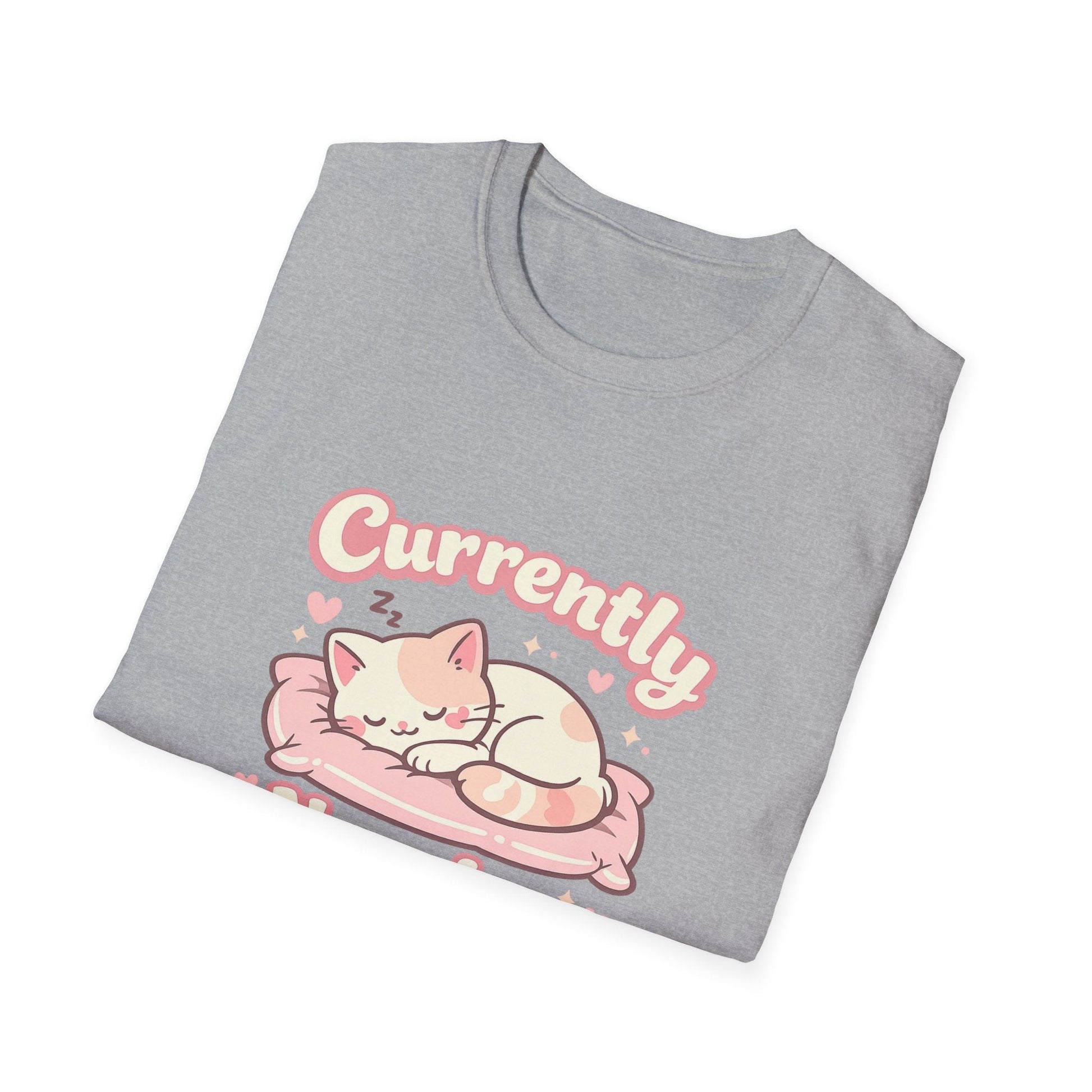 Cat Napping T-Shirt — Cute Sleeping Cat Tee for Cat Lovers Printify