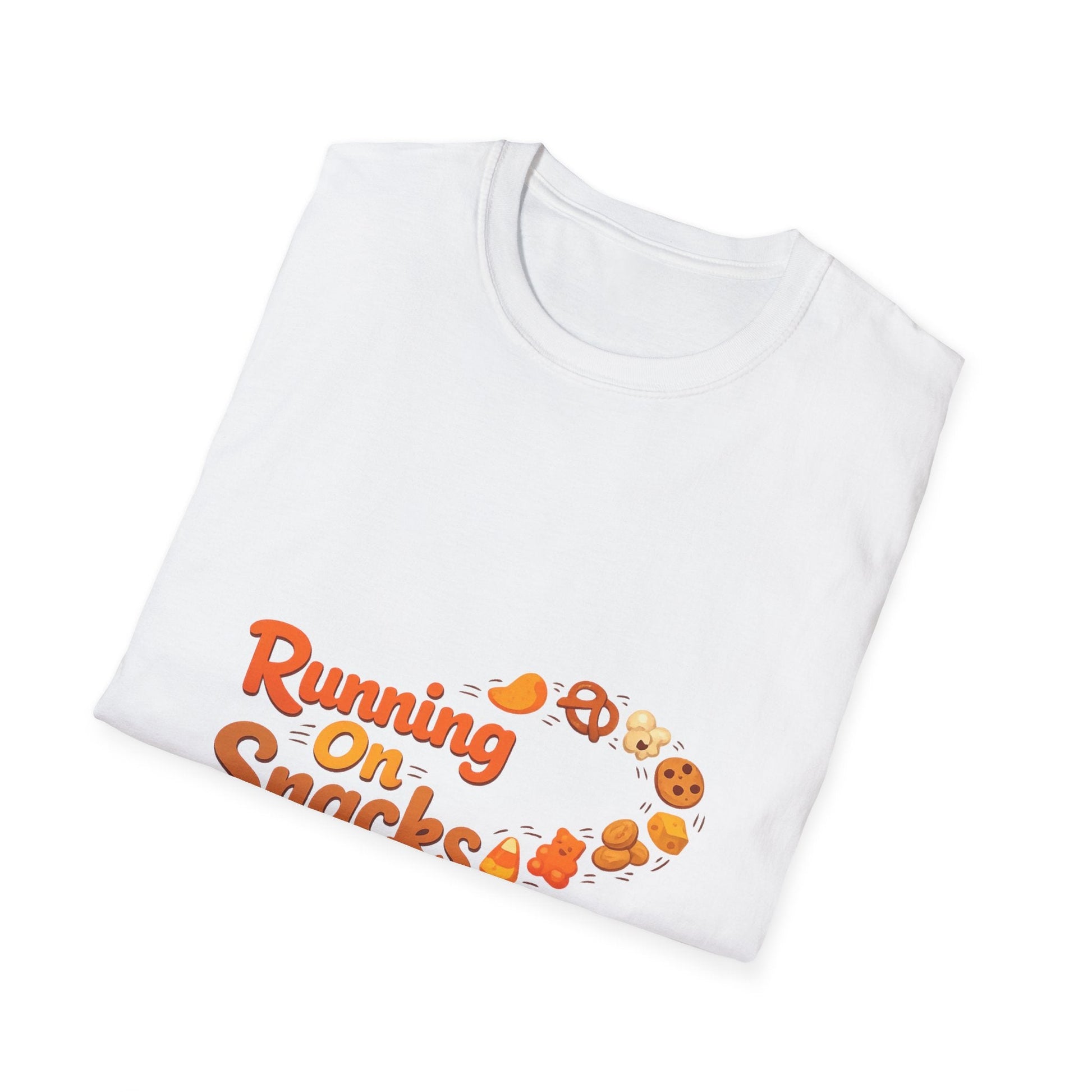 Running On Snacks T‑Shirt — Funny Runner Shirt with Snack Trail Graphic Printify