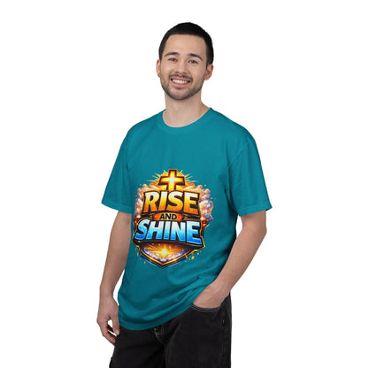 Rise and Shine Christian T-Shirt for Men – Inspirational Graphic Tee Printify