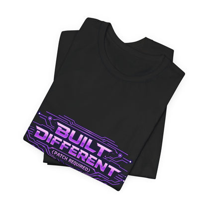 Built Different Tee — Retro Purple Gaming Graphic T-Shirt Printify