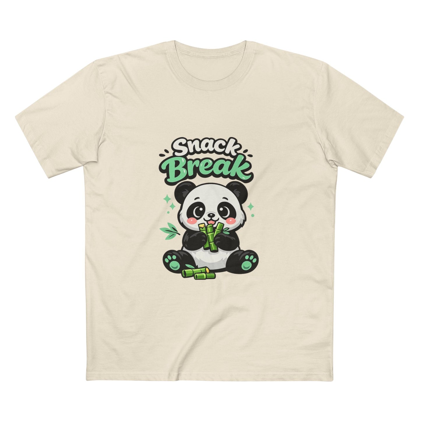 Snack Break Panda T-Shirt — Cute Panda Eating Bamboo Graphic Tee Printify