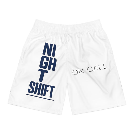 Night Shift "On Call" Jogger Shorts — Men's Sleepwear & Work-Shift Lounge Shorts Printify