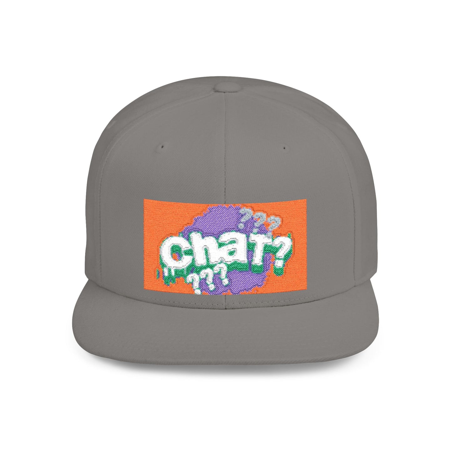 Chat Flat Bill Snapback Hat