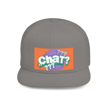 Chat Flat Bill Snapback Hat