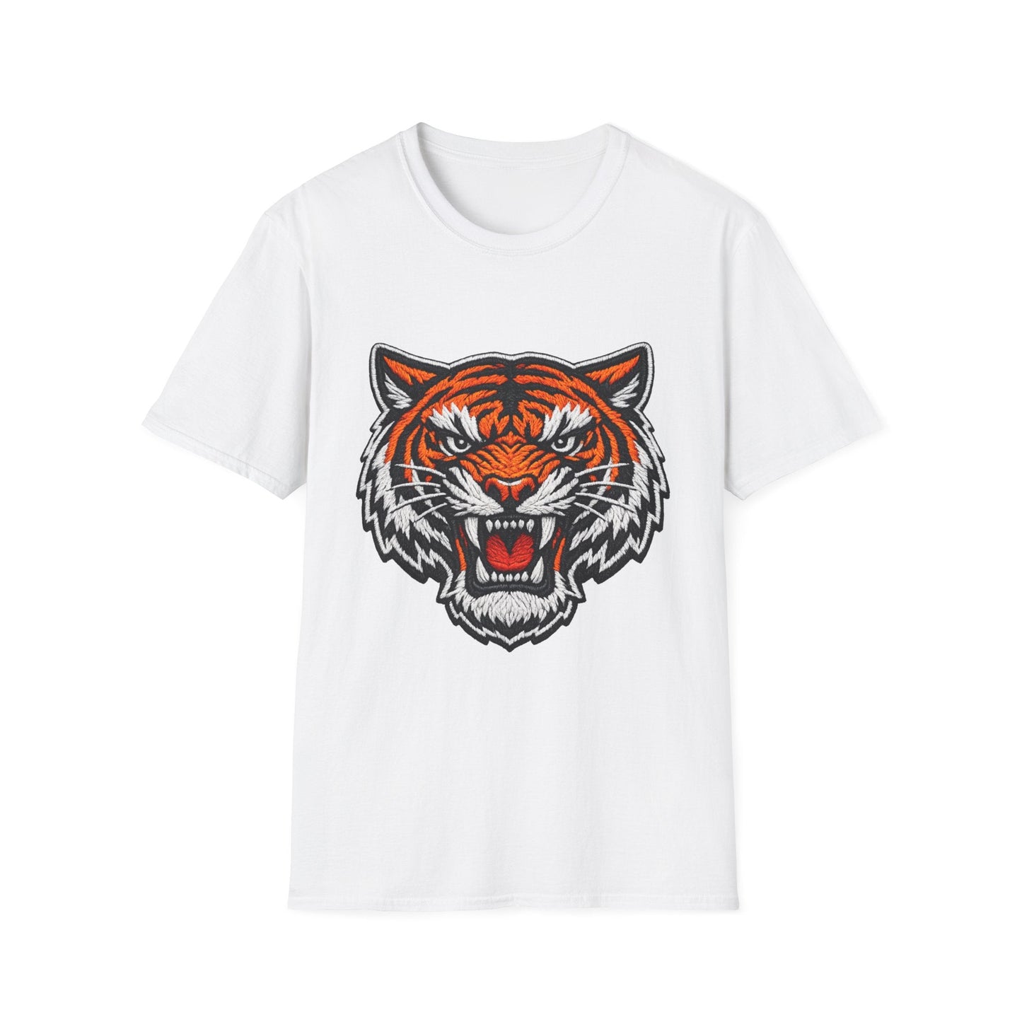 Tiger Head Graphic T-Shirt — Fierce Roaring Mascot Tee Printify