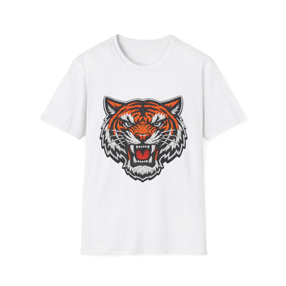 Tiger Head Graphic T-Shirt — Fierce Roaring Mascot Tee Printify
