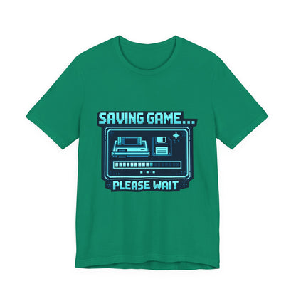 Saving Game Please Wait T-Shirt — Retro Gaming Console Tee
