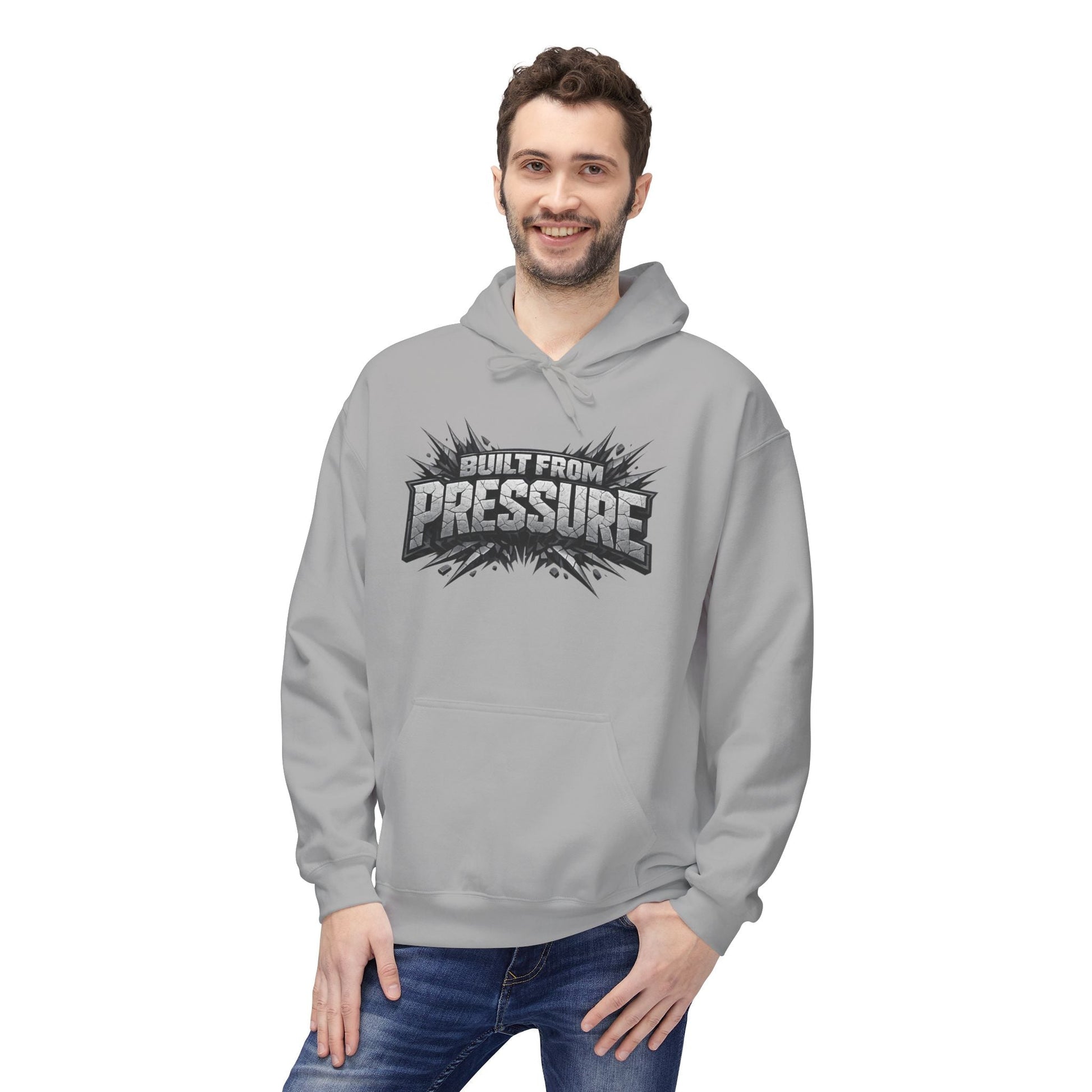 Build From Pressure Hoodie — Motivational Graphic Pullover Printify