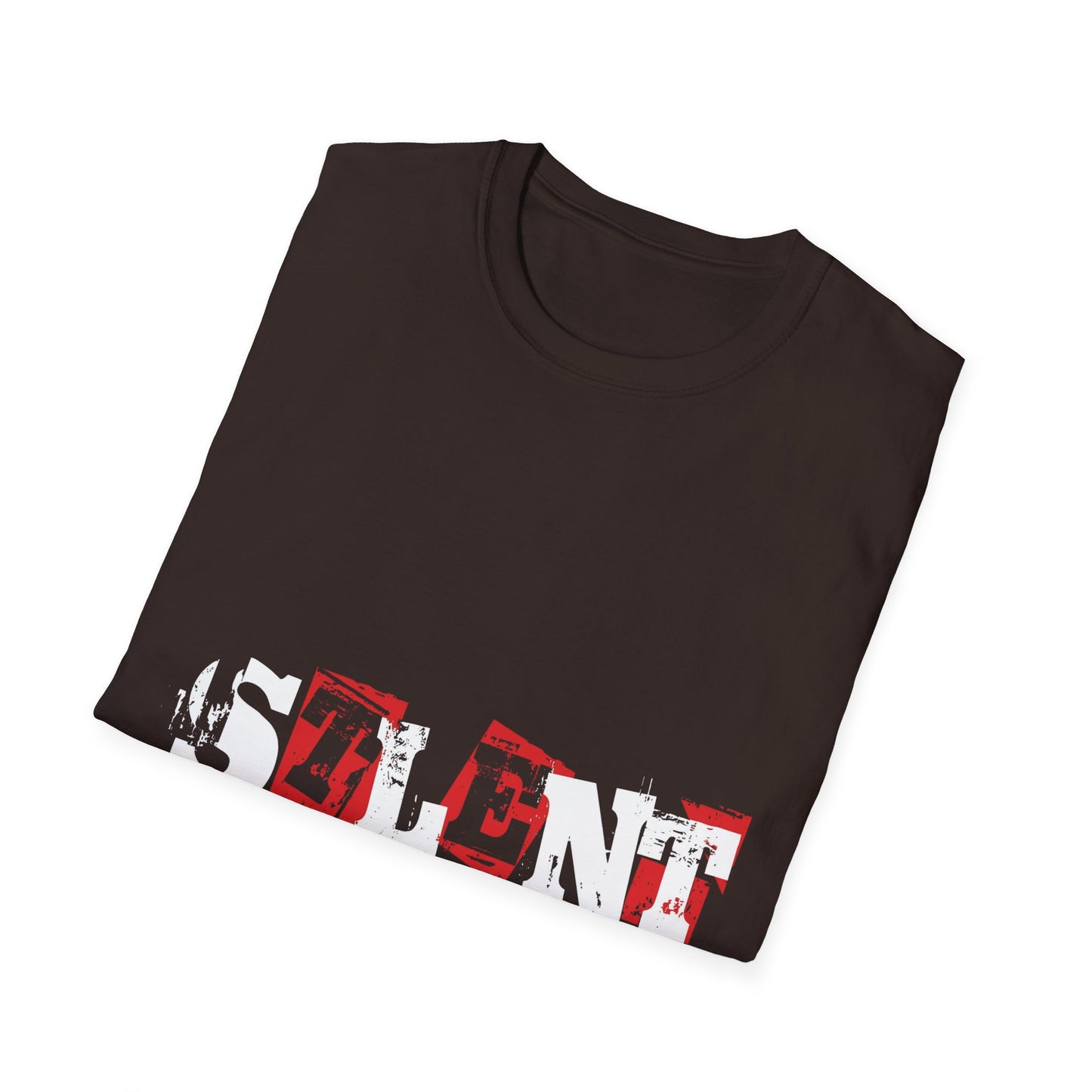 T-Shirt “LEFT” Red Distressed Block Letter Graphic — Vintage Stamped Tee