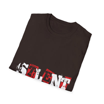 T-Shirt “LEFT” Red Distressed Block Letter Graphic — Vintage Stamped Tee
