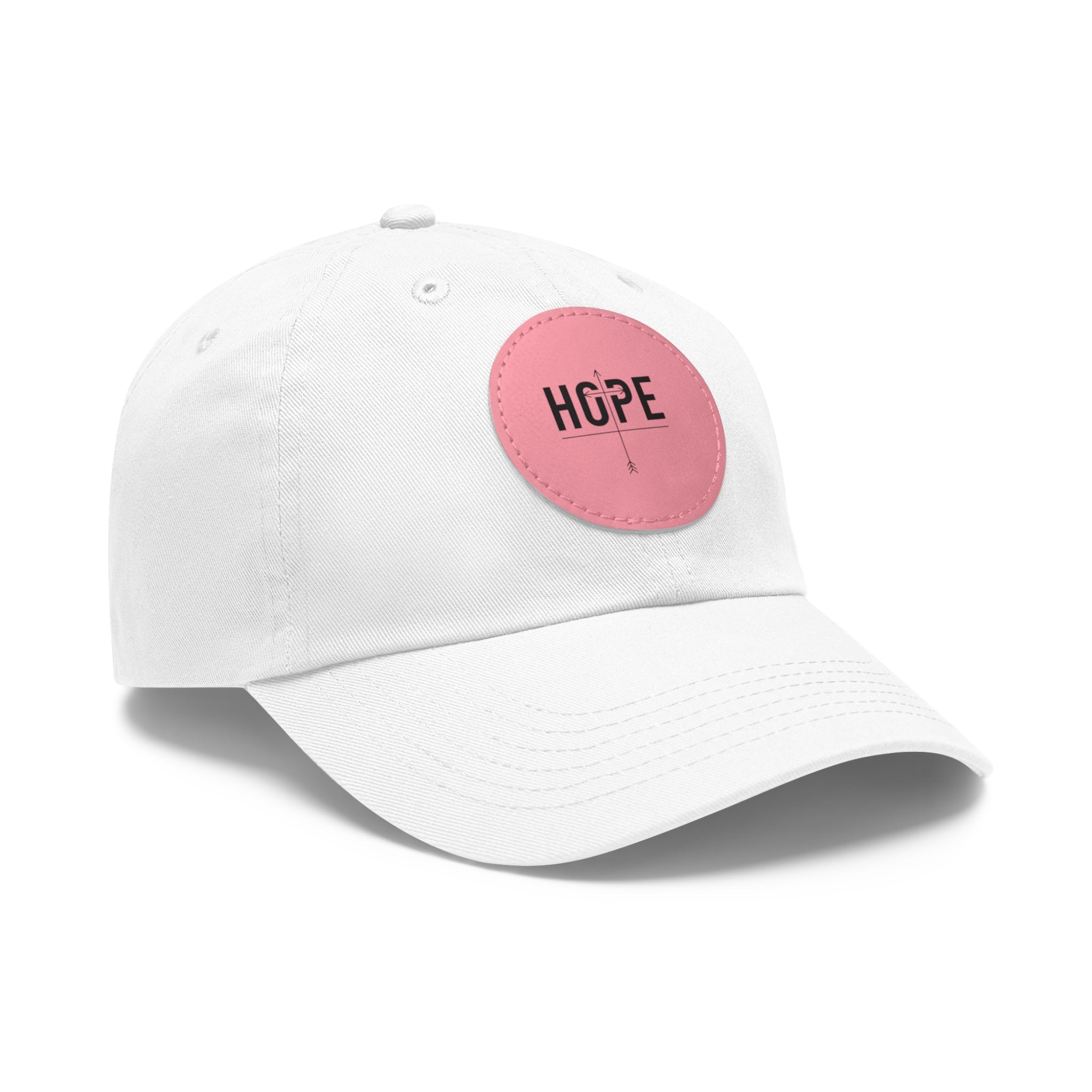 Dad Hat — Round Leather Patch 'HOPE' Cap