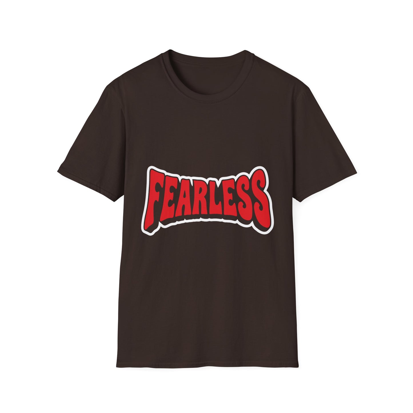 Fearless Graphic T-Shirt — Bold Red Typography Tee