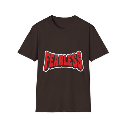 Fearless Graphic T-Shirt — Bold Red Typography Tee