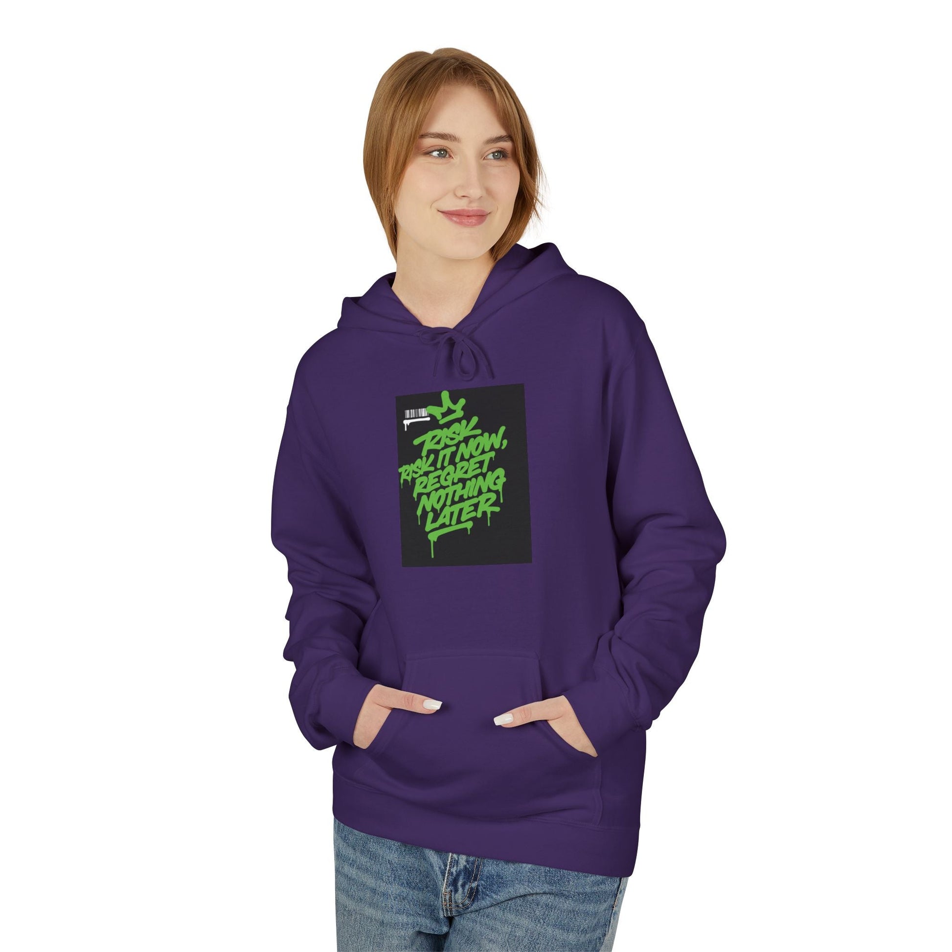 Retro Green Script Graphic Hoodie — "Push Your Limits" Streetwear Pullover Printify