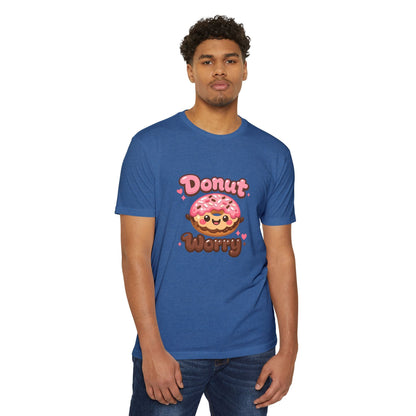 Donut Worry T-Shirt — Cute Kawaii Doughnut Graphic Tee Printify