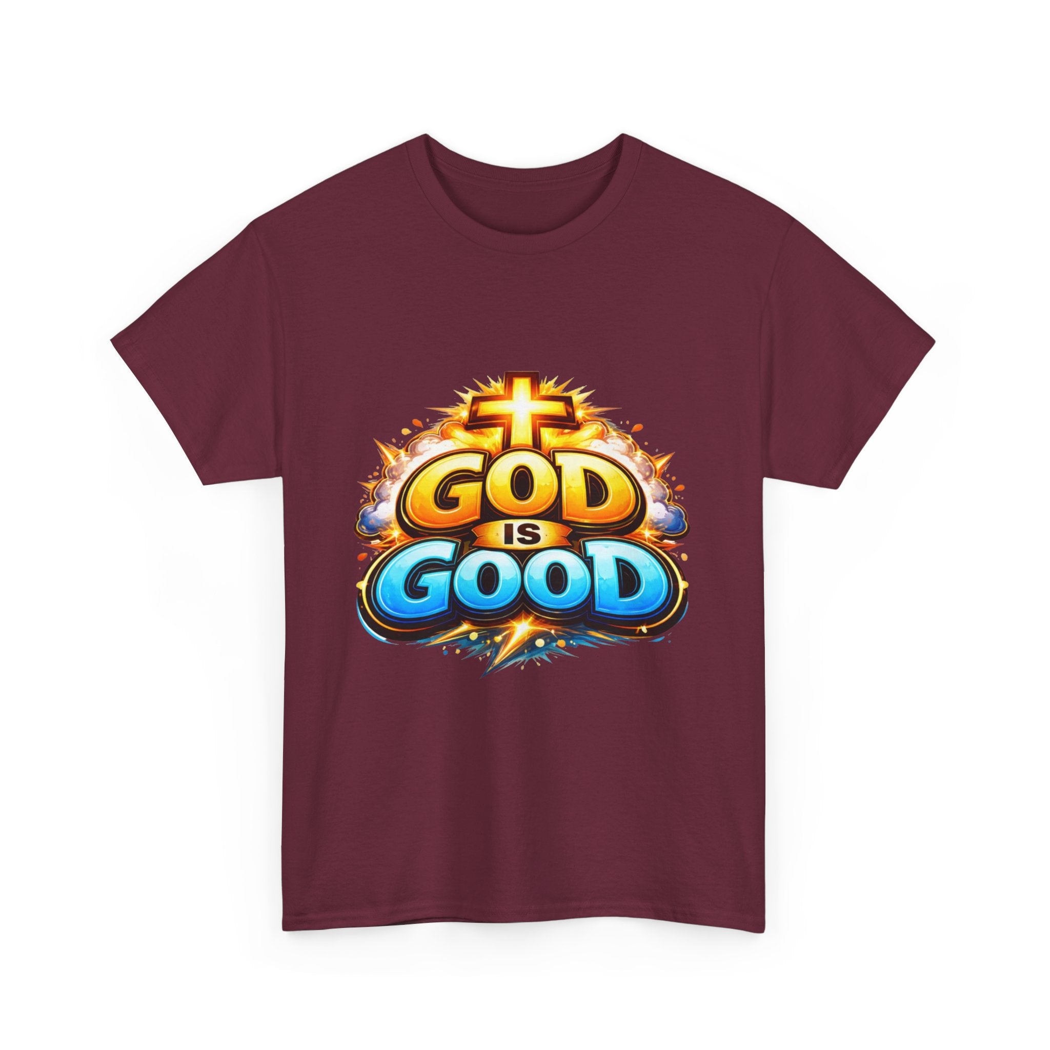 God Is Good T-Shirt — Christian Faith Tee with Cross Graphic