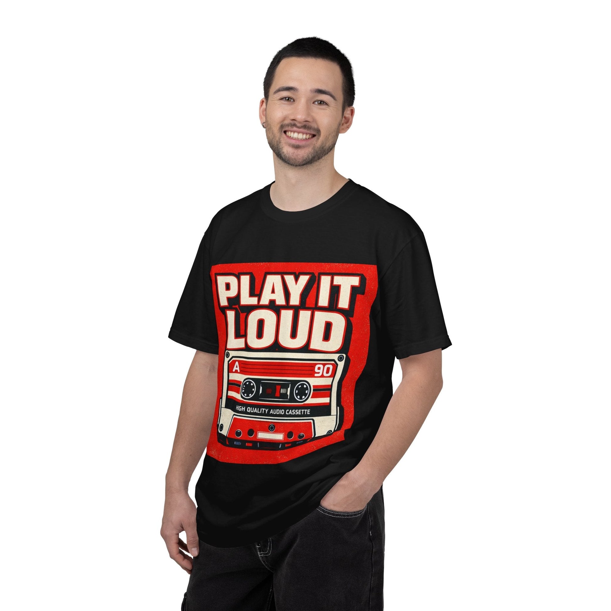 Play It Loud Retro Cassette T-Shirt Printify