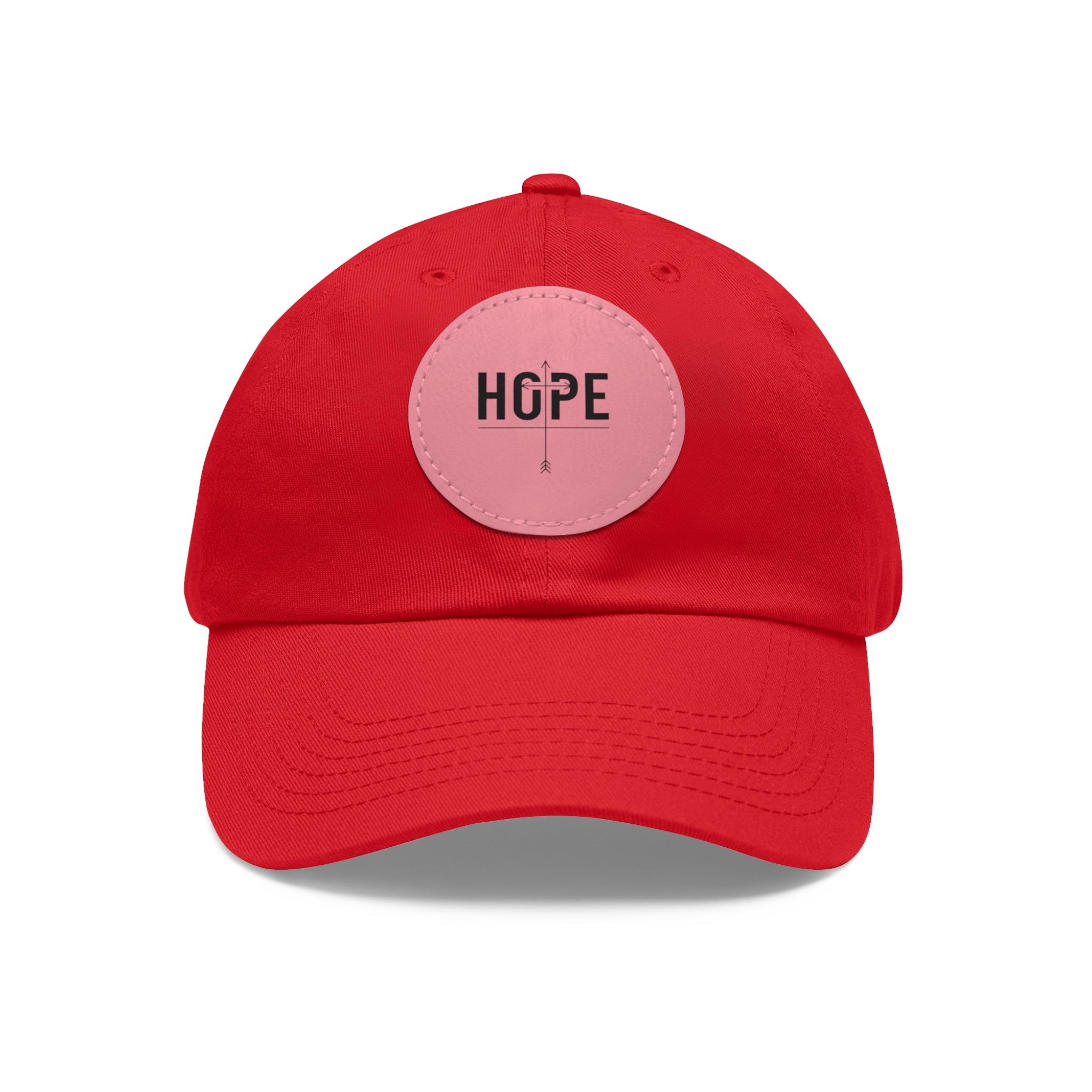 Dad Hat — Round Leather Patch 'HOPE' Cap